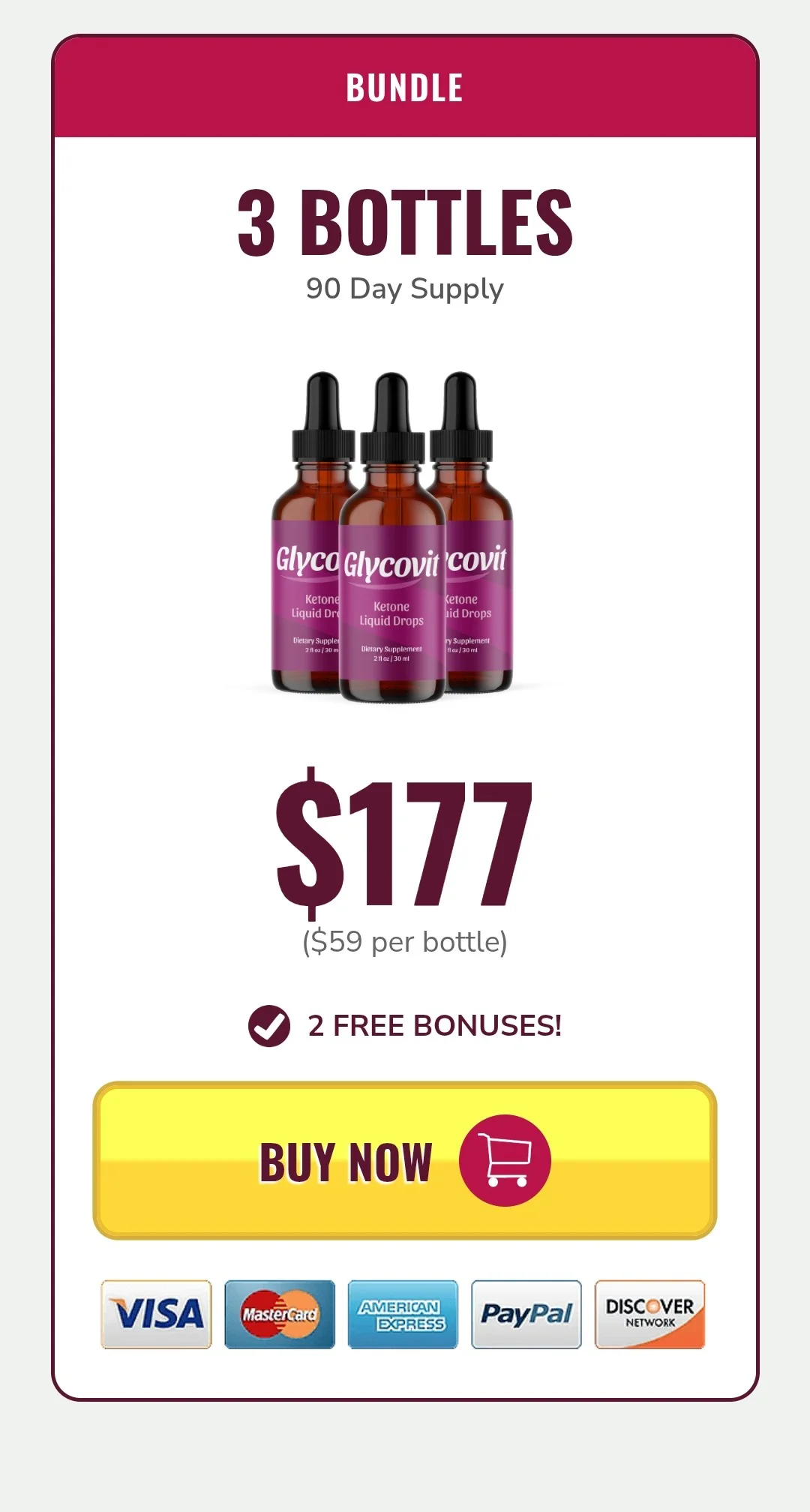 Glycovit™ 3 bottles pricing